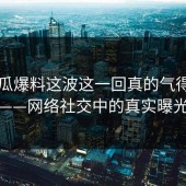 51吃瓜爆料这波这一回真的气得发抖——网络社交中的真实曝光